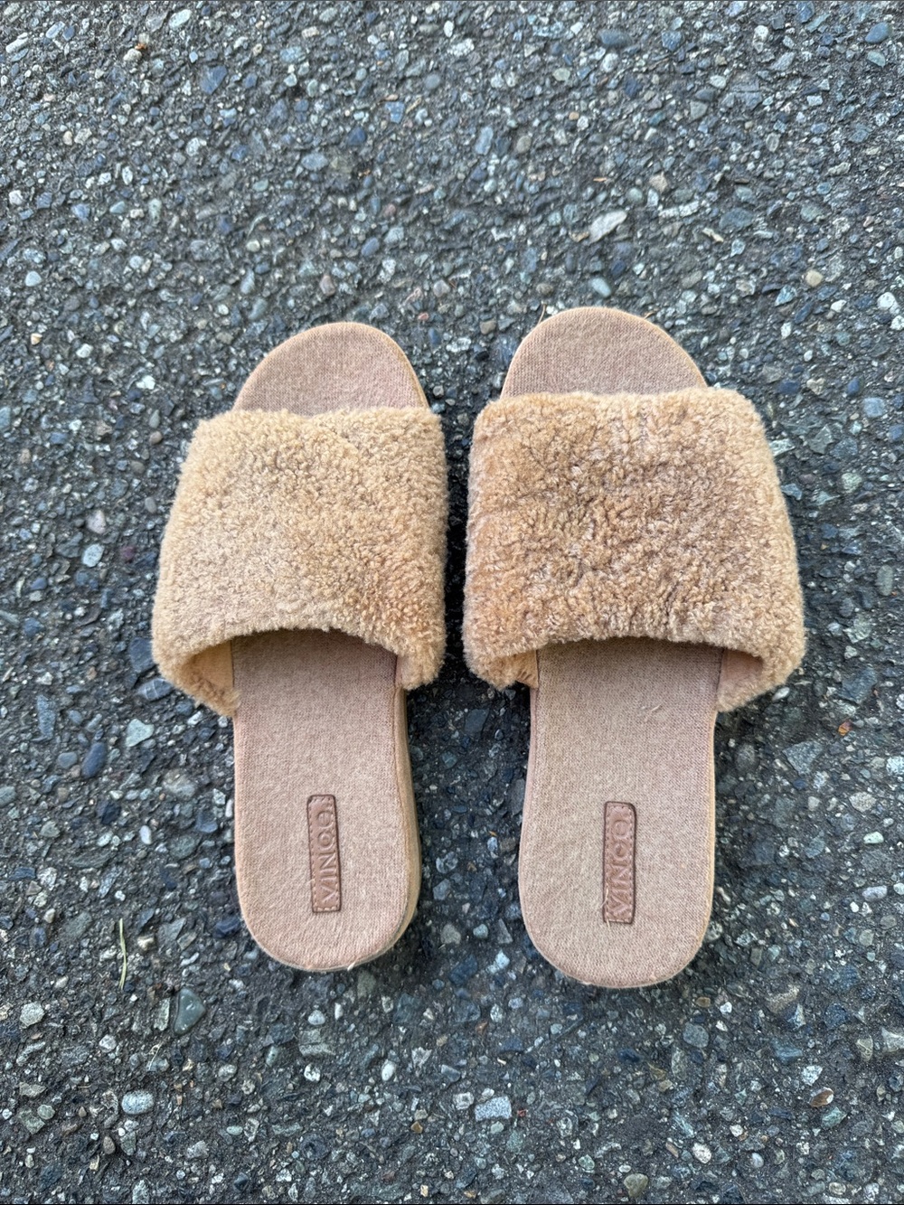 Vince Shearling Slides - Size 9